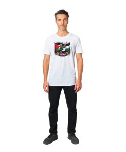 High-fashion men's T-shirt to promote the end of the war in Palestine