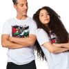 T-shirt femme haute couture avec message de paix pour la Palestine libre